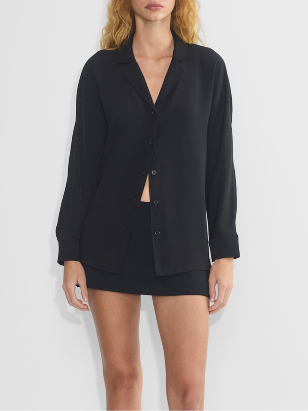 NWT Wilfrid Aritzia Black Freeform Button-down Shirt